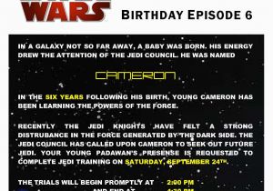 Star Wars Birthday Invitation Wording Star Wars Birthday Party Partial to Home