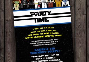 Star Wars Birthday Invitation Wording Star Wars Invitation Star Wars Birthday by Amyssimpledesigns