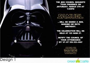 Star Wars Photo Birthday Invitations 20 Star Wars Invitations Darth Vader Custom Photo