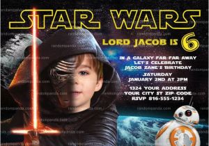 Star Wars Photo Birthday Invitations Space Starwars Party Invitation orderecigsjuice Info