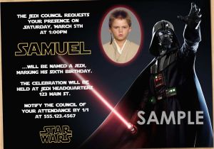 Star Wars Photo Birthday Invitations Star Wars Birthday Invitation Custom Photo Invite Star