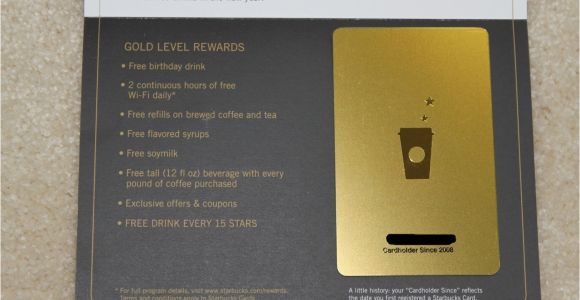 Starbucks Gold Card Birthday Reward Starbucks Gift Card Save Money On Each Purchase