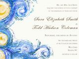 Starry Night Birthday Invitations Starry Night Digital Wedding Invitation Van Gogh