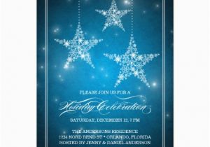 Starry Night Birthday Invitations Starry Night Holiday Party Invitation with Stars Zazzle