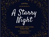 Starry Night Birthday Invitations Starry Night Prom Invitation Templates by Canva