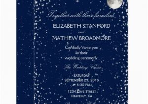 Starry Night Birthday Invitations Wedding Invitation Starry Night Moon Zazzle