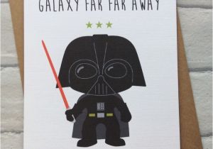 Starwars Birthday Card Personalised Handmade Star Wars Birthday Card Darth Vader