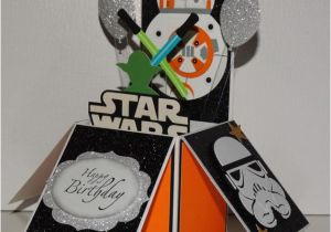 Starwars Birthday Card Star Wars Bb8 Happy Birthday Handmade 3d Pop Up Greeting Card