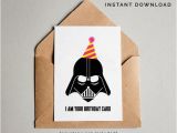 Starwars Birthday Card Star Wars Birthday Card Darth Vader Birthday Card Star Wars