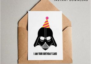 Starwars Birthday Card Star Wars Birthday Card Darth Vader Birthday Card Star Wars