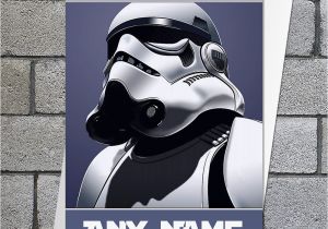 Starwars Birthday Card Star Wars Stormtrooper Birthday Card Personalised with