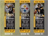 Steelers Birthday Invitations Custom Steeler Birthday event Invitation