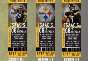 Steelers Birthday Invitations Custom Steeler Birthday event Invitation