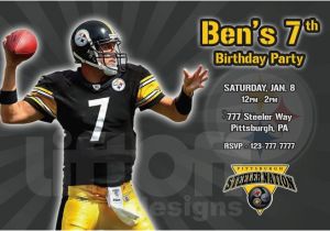 Steelers Birthday Invitations Items Similar to Nfl Steelers Football Birthday Invitation