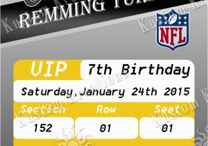 Steelers Birthday Invitations Nfl Pittsburgh Steeler S Birthday Invitation Kustom