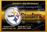 Steelers Birthday Invitations Nfl Pittsburgh Steeler S Birthday Invitation Kustom