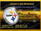 Steelers Birthday Invitations Nfl Pittsburgh Steeler S Birthday Invitation Kustom