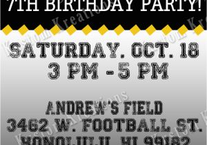 Steelers Birthday Invitations Nfl Pittsburgh Steeler S Birthday Invitation Kustom