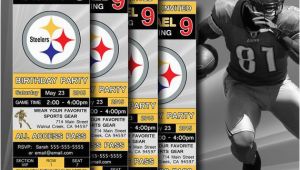 Steelers Birthday Invitations Pittsburgh Steelers Birthday Invitation Football by Digisport