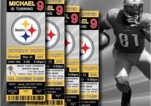 Steelers Birthday Invitations Pittsburgh Steelers Birthday Invitation Football by Digisport