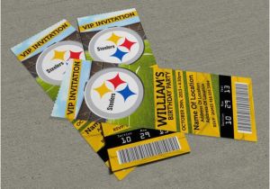 Steelers Birthday Invitations Pittsburgh Steelers Birthdays and Ticket Invitation On