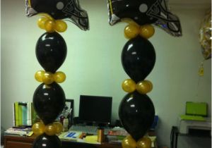 Steelers Decorations Birthday Steelers Balloon towers Steeler Balloons