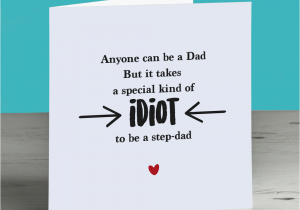 Step Dad Birthday Cards Step Dad Card Special Kind Of Idiot Beyond the Ink
