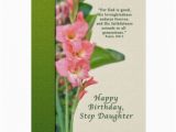 Step Daughter Birthday Cards Birthday Step Daughter Pink Gladiolus Card Zazzle