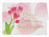 Step Daughter Birthday Cards Pink Tulip Birthday Card for Step Daughter Zazzle