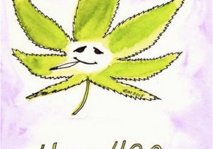 Stoner Birthday Cards Happy 420 Card Funny Stoner Greeting Card Pot Leaf Pot Head