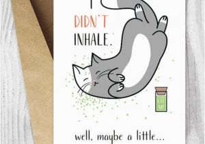 Stoner Birthday Cards Printable Birthday Cards Funny Cat Birthday Cards Stoner Cat