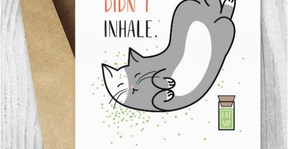 Stoner Birthday Cards Printable Birthday Cards Funny Cat Birthday Cards Stoner Cat