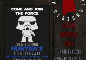 Stormtrooper Birthday Invitations Stormtrooper Birthday Invitation