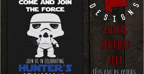 Stormtrooper Birthday Invitations Stormtrooper Birthday Invitation