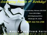Stormtrooper Birthday Invitations Stormtrooper Pennsylvania S Best Mobile Video Game Truck