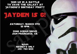 Stormtrooper Birthday Invitations Stormtrooper Star Wars Birthday Party Invitation Party