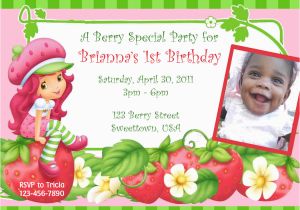 Strawberry Shortcake 1st Birthday Invitations Parties Quot R Quot Personal