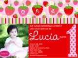 Strawberry Shortcake 1st Birthday Invitations Strawberry Birthday Photo Printable Invitation Dimple