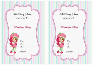 Strawberry Shortcake 1st Birthday Invitations Strawberry Shortcake Birthday Invitations Free Printables