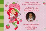 Strawberry Shortcake 1st Birthday Invitations Strawberry Shortcake Birthday Invitations Modern