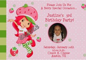 Strawberry Shortcake 1st Birthday Invitations Strawberry Shortcake Birthday Invitations Modern