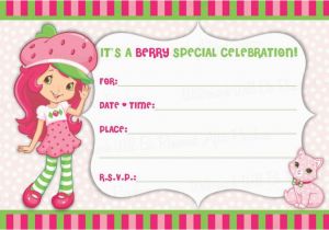 Strawberry Shortcake Birthday Invitations Free Printables Free Strawberry Shortcake Invitation Template