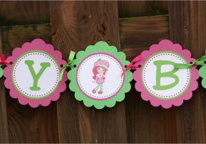 Strawberry Shortcake Happy Birthday Banner Items Similar to Strawberry Shortcake Happy Birthday