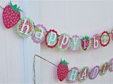 Strawberry Shortcake Happy Birthday Banner Kitchen Dining