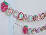 Strawberry Shortcake Happy Birthday Banner Kitchen Dining