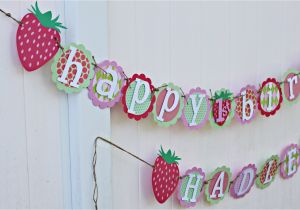 Strawberry Shortcake Happy Birthday Banner Kitchen Dining