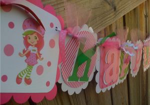 Strawberry Shortcake Happy Birthday Banner Modern Strawberry Shortcake Happy Birthday Banner