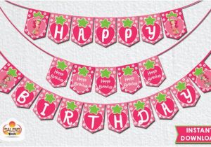 Strawberry Shortcake Happy Birthday Banner Strawberry Shortcake Happy Birthday Banner by Salenssvr On