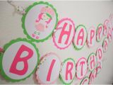 Strawberry Shortcake Happy Birthday Banner Strawberry Shortcake Happy Birthday by Lockandkeyglamourie