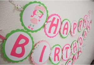 Strawberry Shortcake Happy Birthday Banner Strawberry Shortcake Happy Birthday by Lockandkeyglamourie